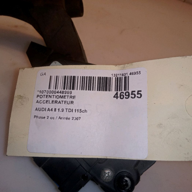 Potentiometre accelerateur occasion AUDI A4 II Phase 2 09-2004->04-2008 1.9 TDI 115ch 4