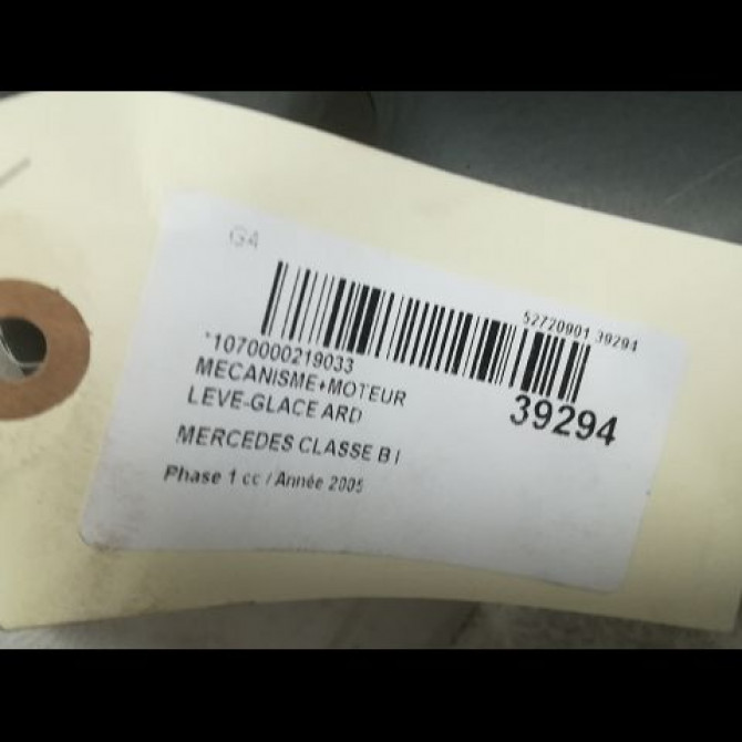 Mecanisme+moteur leve-glace ard occasion MERCEDES CLASSE B I Phase 1 06-2005->04-2008 B200CDI 140ch 3