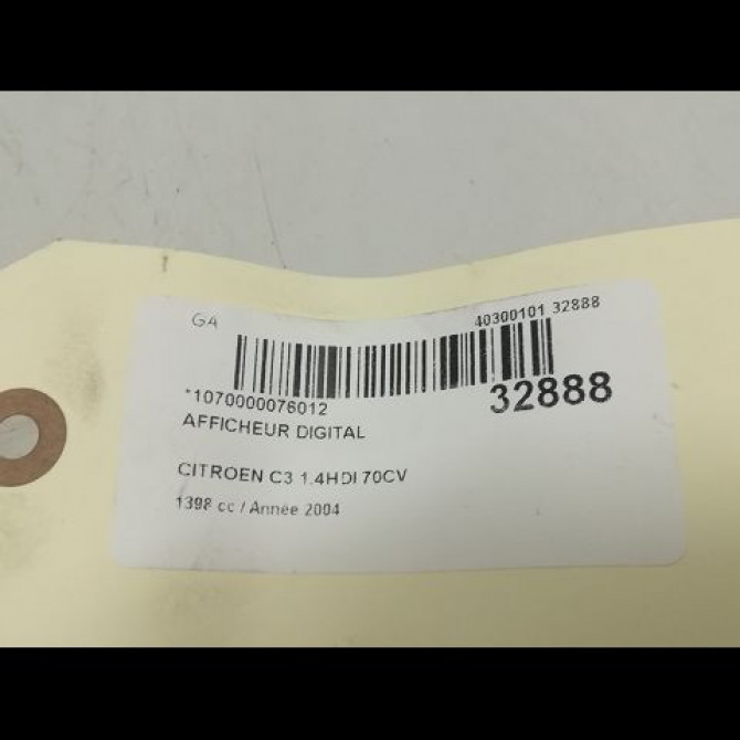 Afficheur digital occasion CITROEN C3 I Phase 1 04-2002->10-2005 1.4 HDi 5