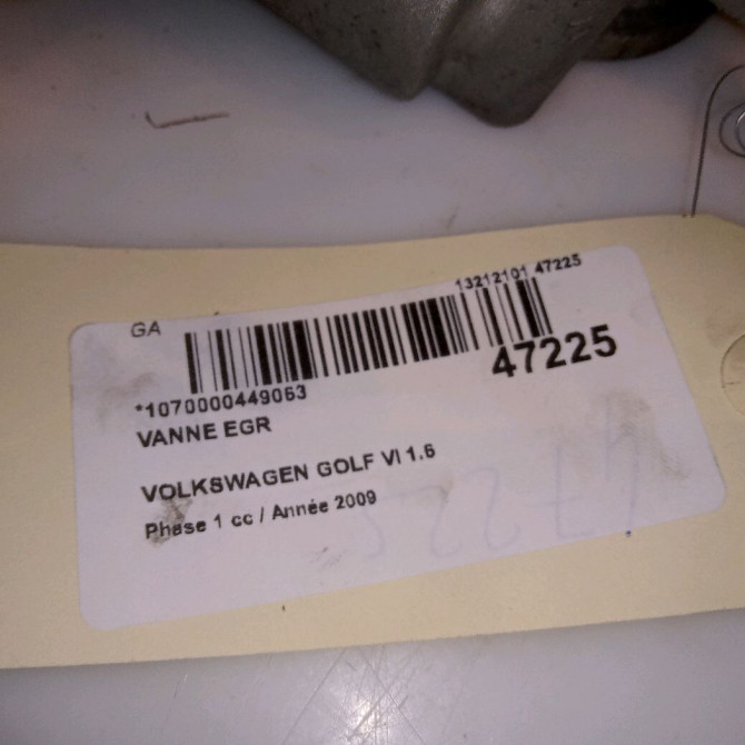 Vanne EGR occasion VOLKSWAGEN GOLF VI Phase 1 10-2008->04-2013 1.6 TDI 90ch 6