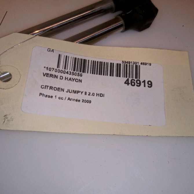 Verin droit hayon occasion CITROEN JUMPY II Phase 1 01-2007->... 2.0 HDI 120ch 8731P5 3