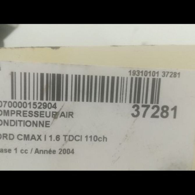Compresseur air conditionne occasion FORD CMAX I Phase 1 09-2003->03-2007 1.6 TDCI 110ch 1677171 4