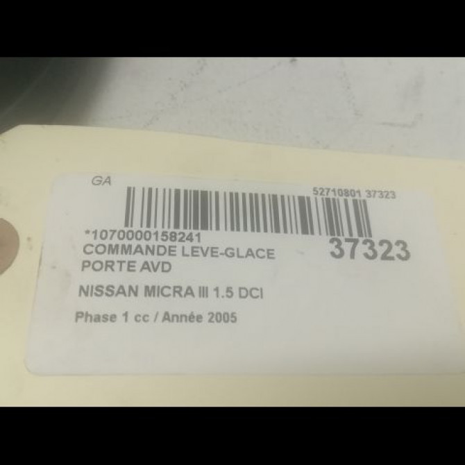 Commande lève-glace porte avant droite occasion NISSAN MICRA III Phase 1 01-2003->07-2005 1.5 DCI 65ch 25411AX610 3