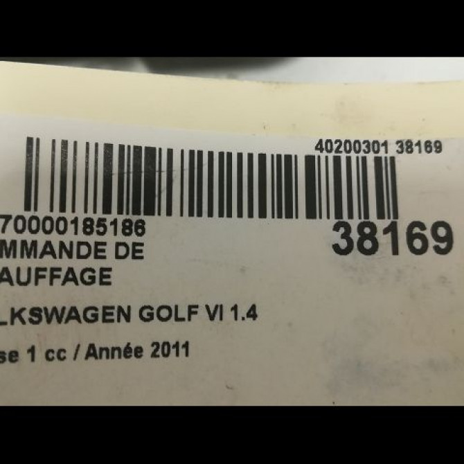 Commande de chauffage occasion VOLKSWAGEN GOLF VI Phase 1 10-2008->04-2013 1.4 TSI 16v 122ch 3C8907336AHZJU 3