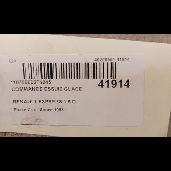 Commande essuie glace occasion RENAULT EXPRESS Phase 2 09-1994->09-1997 1.9 D 55ch 7701047265 3