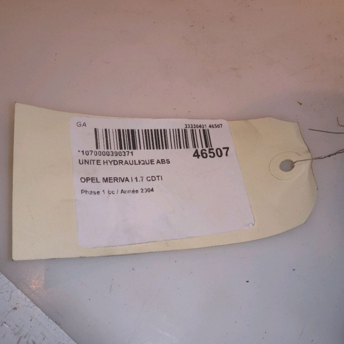 Unité hydraulique ABS occasion OPEL MERIVA I Phase 1 04-2003->12-2005 1.7 CDTI 93192618 5