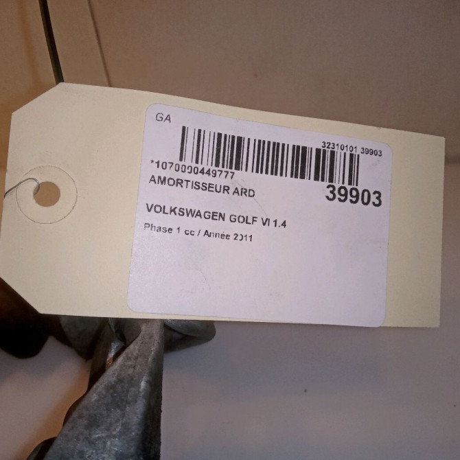 Amortisseur arrière droit occasion VOLKSWAGEN GOLF VI Phase 1 10-2008->04-2013 1.4 TSI 16v 122ch 1K0513029ME 5