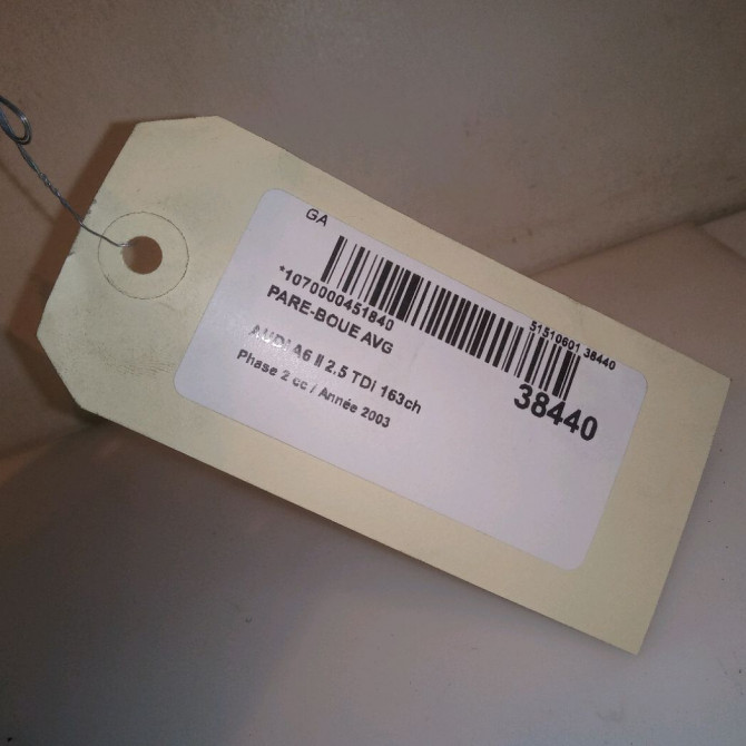 Pare-boue avant gauche occasion AUDI A6 II Phase 2 07-2001->05-2004 2.5 TDi 163ch 4B0821171C 4