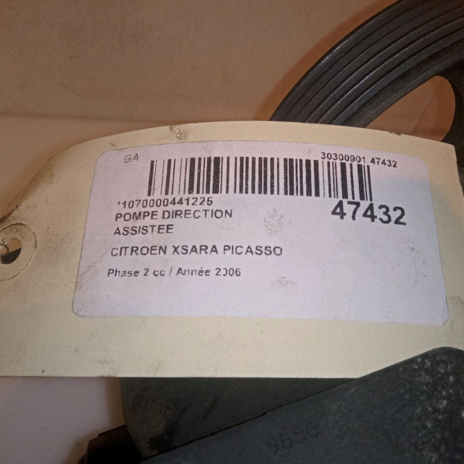 Pompe direction assistee occasion CITROEN XSARA PICASSO Phase 2 02-2004->12-2010 1.6i 16v 4007WN 6
