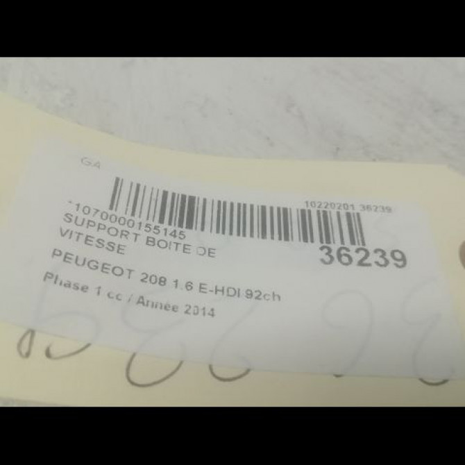 Support boite de vitesse occasion PEUGEOT 208 208 Phase 1 2012-03-01->2015-09-30 1.6 E-HDI 92ch 3