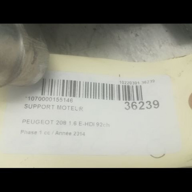 Support moteur occasion PEUGEOT 208 208 Phase 1 2012-03-01->2015-09-30 1.6 E-HDI 92ch 3