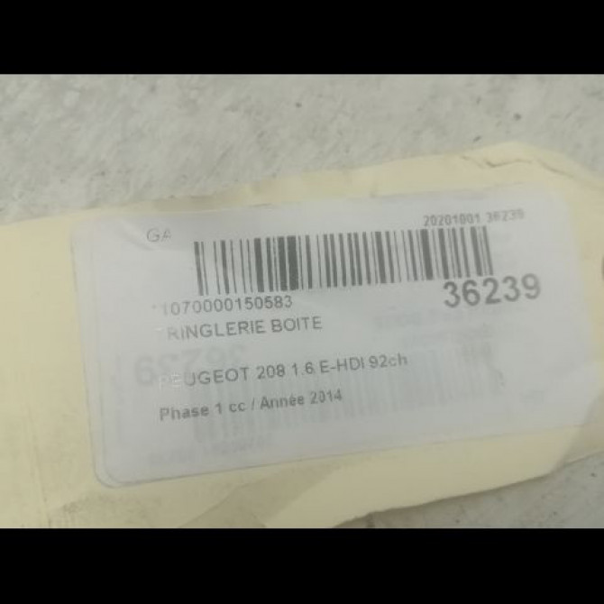 Tringlerie boite occasion PEUGEOT 208 208 Phase 1 2012-03-01->2015-09-30 1.6 E-HDI 92ch 2