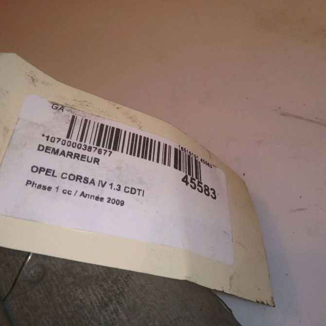 Démarreur occasion OPEL CORSA IV Phase 1 09-2006->12-2010 1.3 CDTI 75ch 93191079 8
