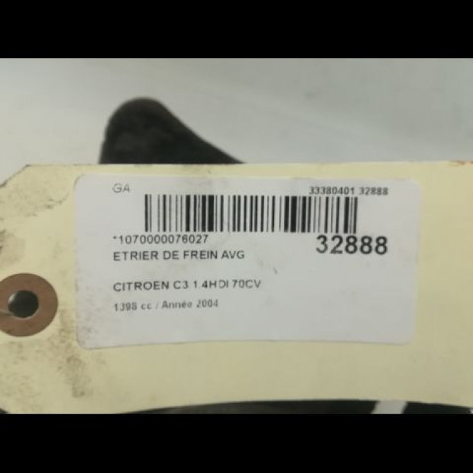 Etrier de frein avant gauche occasion CITROEN C3 I Phase 1 04-2002->10-2005 1.4 HDi 1607377480 3