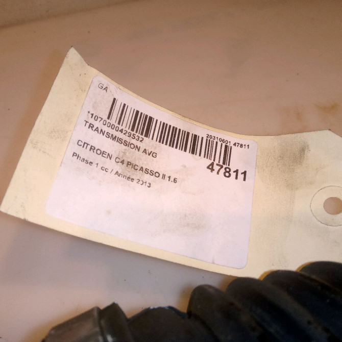Transmission avant gauche occasion CITROEN C4 PICASSO II Phase 1 04-2013->... 1.6 e-HDi 8v 115ch 5