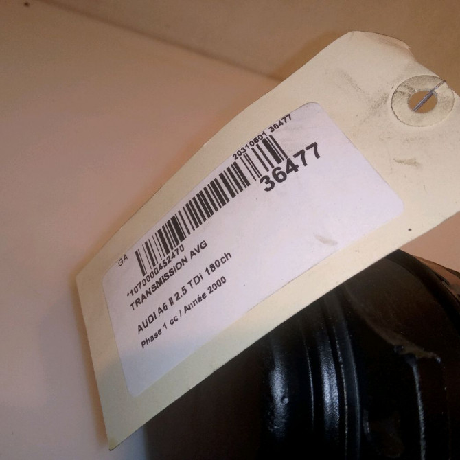 Transmission avant gauche occasion AUDI A6 II Phase 1 06-1997->07-2001 2.5 TDi 180ch 5