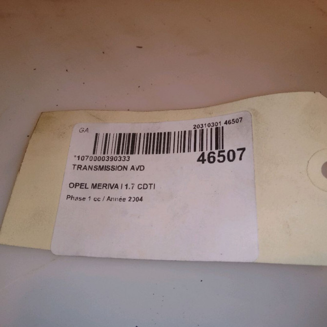 Transmission avant droite occasion OPEL MERIVA I Phase 1 04-2003->12-2005 1.7 CDTI 13159534 5