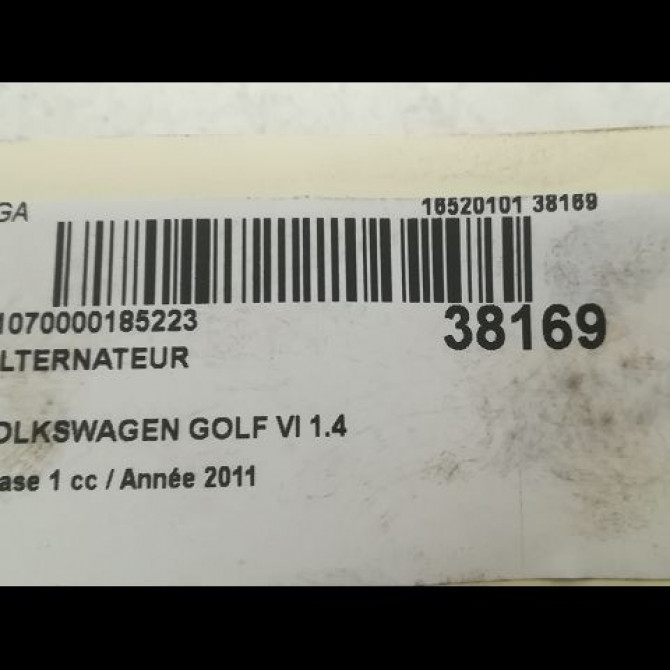 Alternateur occasion VOLKSWAGEN GOLF VI Phase 1 10-2008->04-2013 1.4 TSI 16v 122ch 36903024H 4