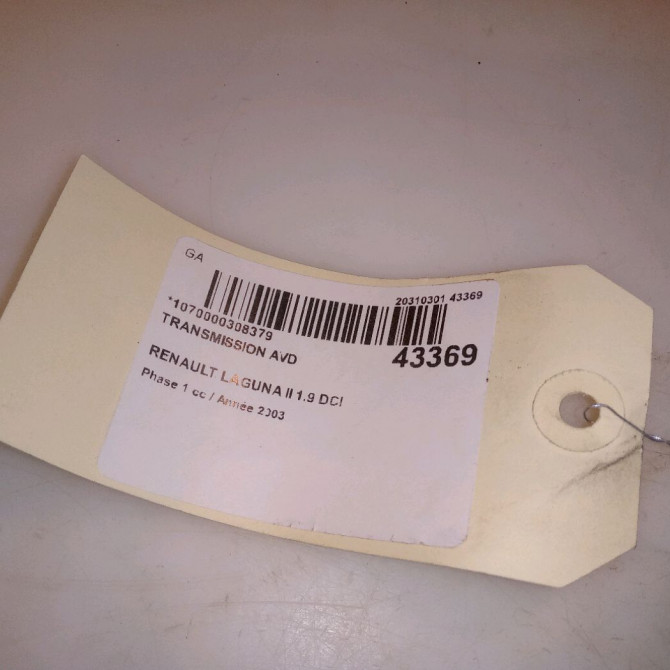 Transmission avant droite occasion RENAULT LAGUNA II Phase 1 11-2000->03-2005 1.9 DCI 100ch 8200035673 5