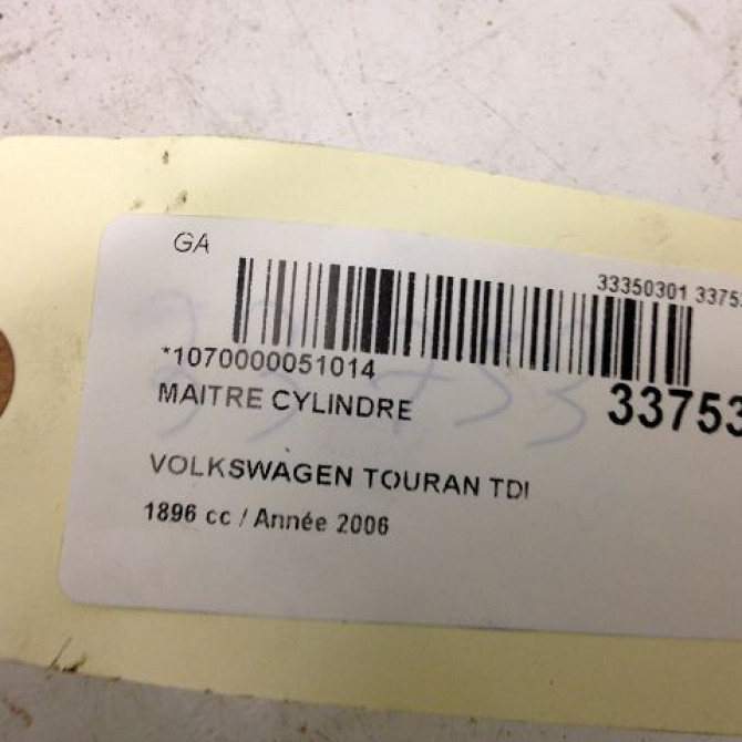Maitre cylindre occasion VOLKSWAGEN TOURAN I Phase 1 03-2003->12-2006 1K1614019K 4