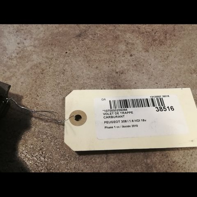 Volet de trappe carburant occasion PEUGEOT 308 I Phase 1 09-2007->03-2011 1.6 HDI 16v 90ch 1517F4 2