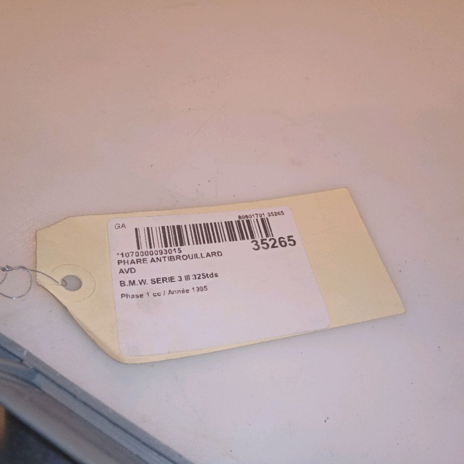 Phare antibrouillard avant droit occasion B.M.W. SERIE 3 III Phase 1 01-1991->04-1998 325tds 4