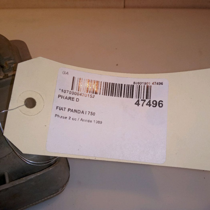 Phare droit occasion FIAT PANDA I Phase 2 03-1986->09-2003 750 46421728 4