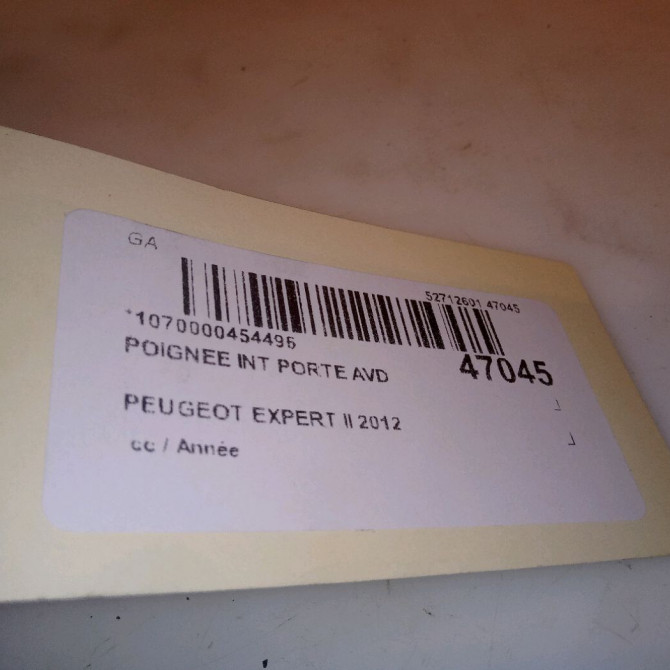 Poignee int porte avd occasion PEUGEOT EXPERT II 4