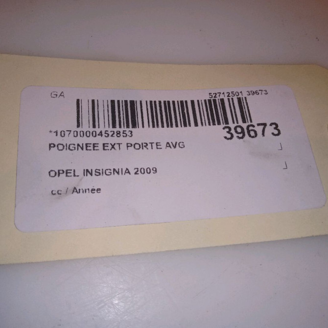 Poignee ext porte avg occasion OPEL INSIGNIA 4