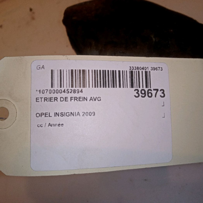 Etrier de frein avant gauche occasion OPEL INSIGNIA 4