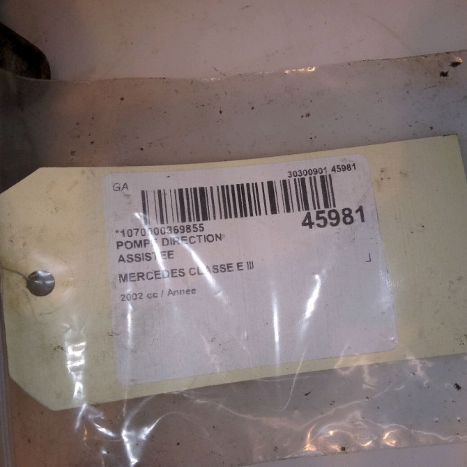 Pompe direction assistee occasion MERCEDES CLASSE E III Phase 1 03-2002->06-2006 4