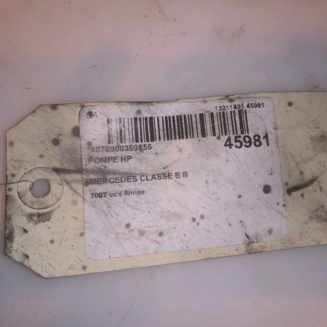 Pompe hp occasion MERCEDES CLASSE E III Phase 1 03-2002->06-2006 4