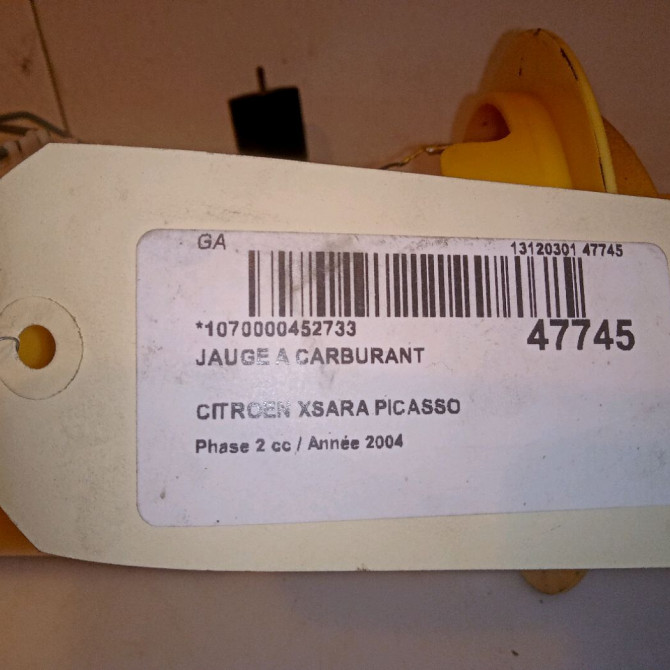 Jauge a carburant occasion CITROEN XSARA PICASSO Phase 2 02-2004->12-2010 1.6 HDI 110ch 6