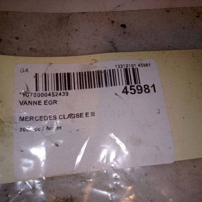 Vanne EGR occasion MERCEDES CLASSE E III Phase 1 03-2002->06-2006 5