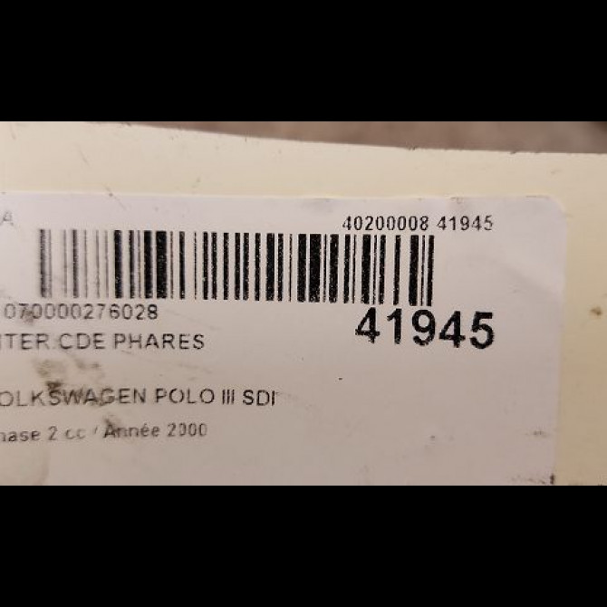 Interrupteur commande de phares occasion VOLKSWAGEN POLO III Phase 2 11-1999->12-2001 SDI 1C094153120H 3