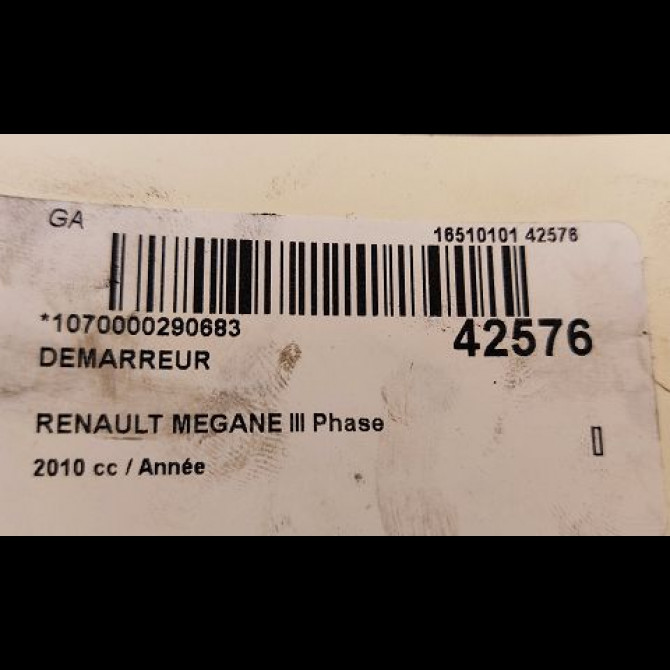 Démarreur occasion RENAULT MEGANE III Phase 1 11-2008->01-2012 233001007X 4