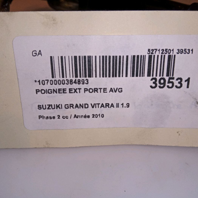 Poignee ext porte avg occasion SUZUKI GRAND VITARA II Phase 1 04-1995->04-1999 1.9 DDiS 129ch 8281063811ZJ3 3