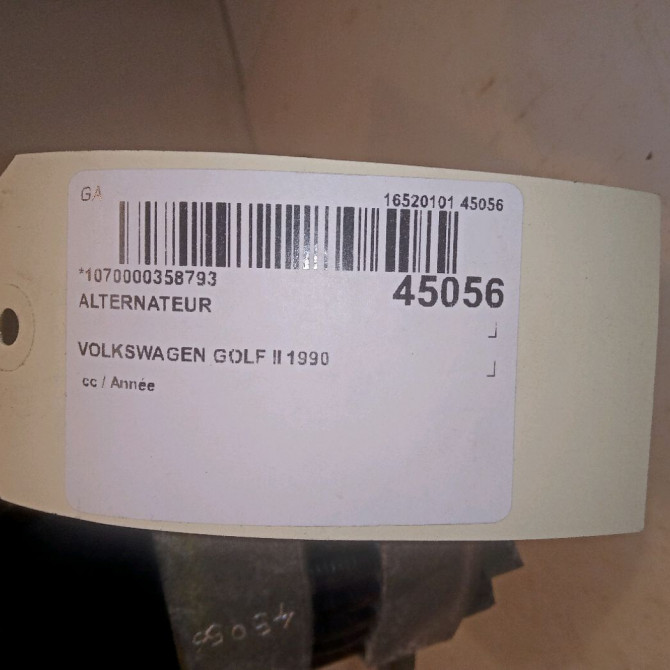 Alternateur occasion VOLKSWAGEN GOLF II 6