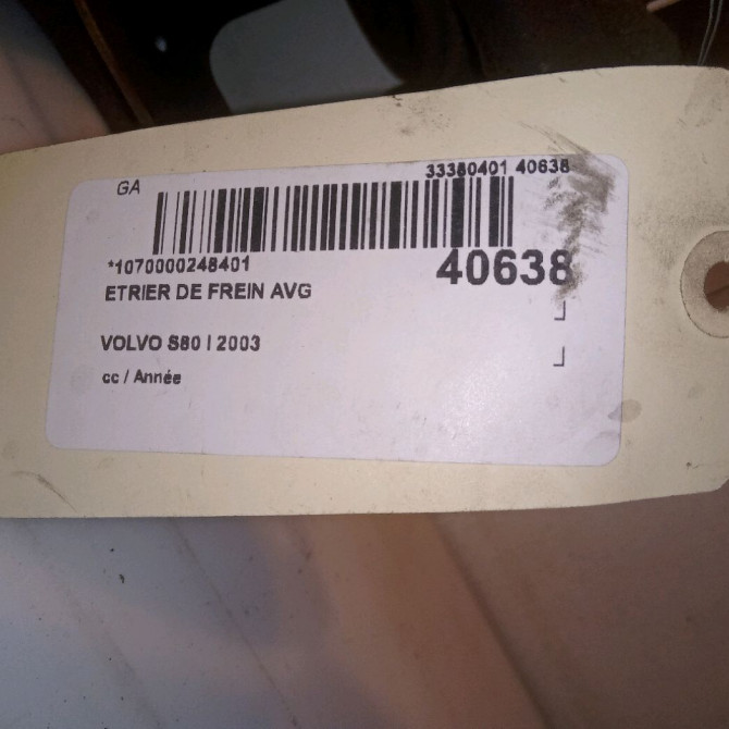 Etrier de frein avant gauche occasion VOLVO S80 I 9475268 4