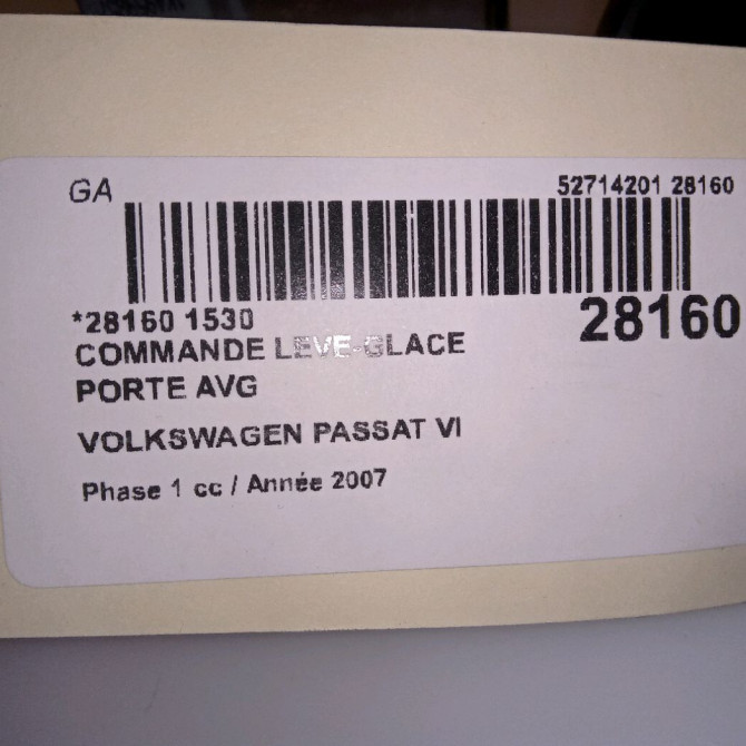 Commande lève-glace porte avant gauche occasion VOLKSWAGEN PASSAT VI Phase 1 10-2010->... 2.0 TDI 140ch 1K4959857CREH 5