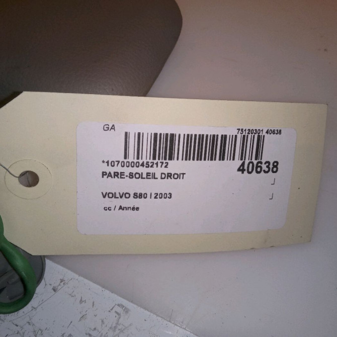 Pare-soleil droit occasion VOLVO S80 I 39970020 5