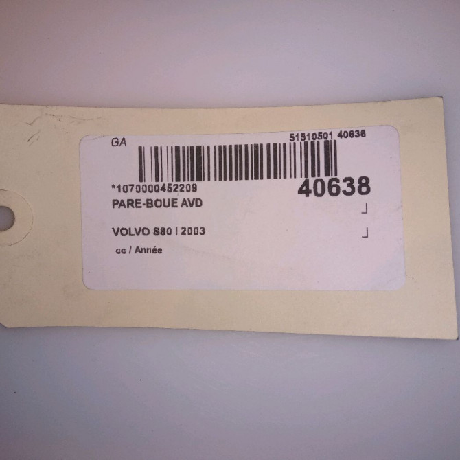 Pare-boue avant droit occasion VOLVO S80 I 8693966 4