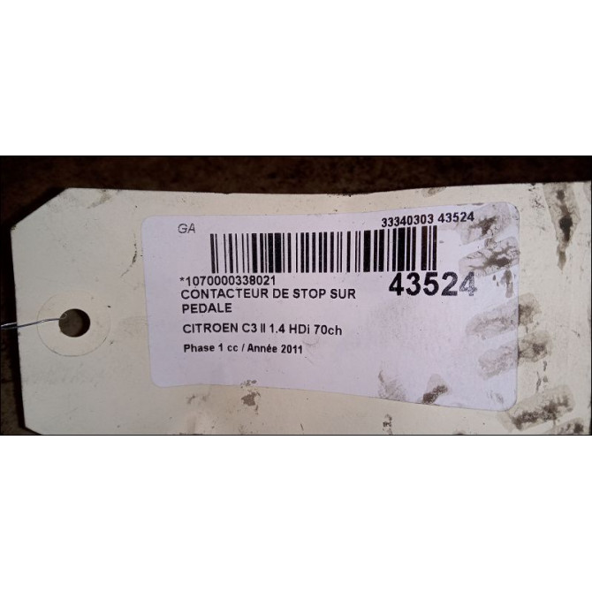 occasion CITROEN C3 II Phase 1 11-2009->02-2013 1.4 HDi 70ch 2