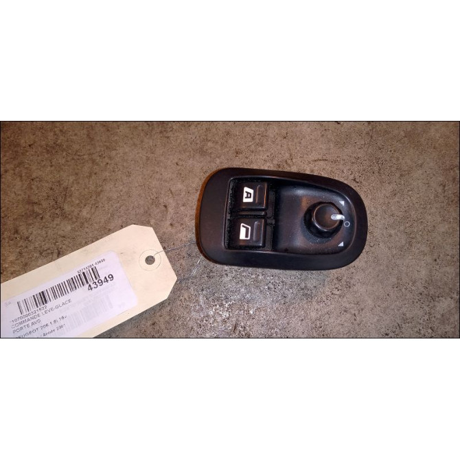 Commande lève-glace porte avant gauche occasion PEUGEOT 206 Phase 1 09-1998->03-2009 1.6i 16v 1