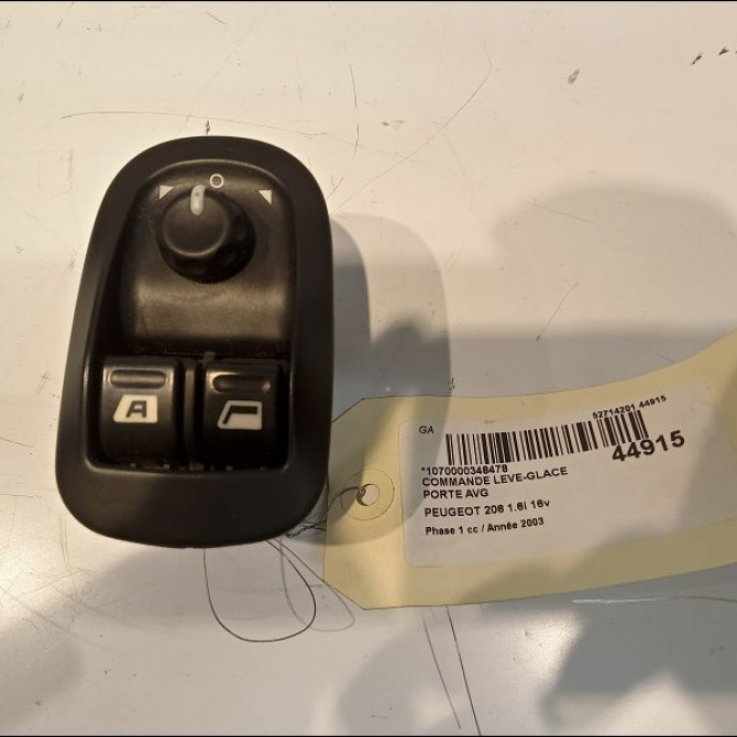 Commande lève-glace porte avant gauche occasion PEUGEOT 206 Phase 1 09-1998->03-2009 1.6i 16v 1