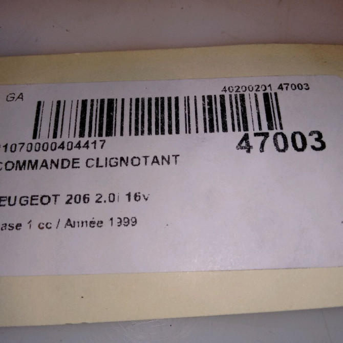 Commande clignotant occasion PEUGEOT 206 Phase 1 09-1998->03-2009 2.0i 16v 625379 5