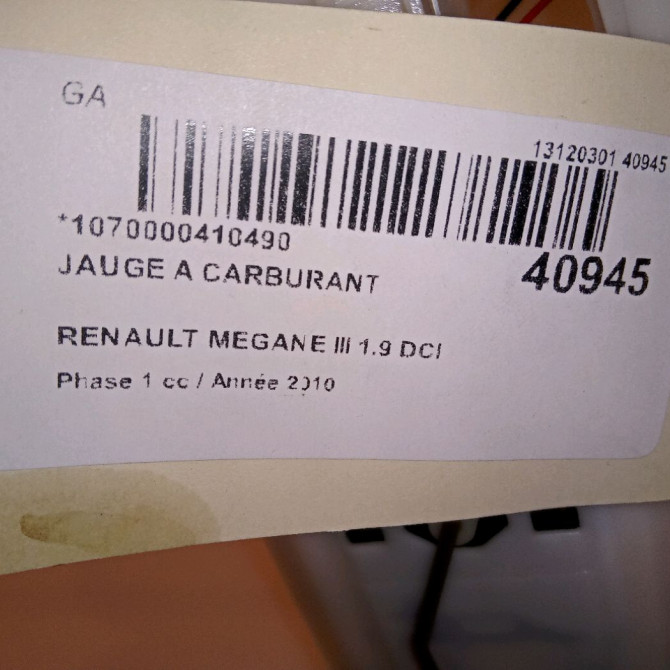 Jauge a carburant occasion RENAULT MEGANE III Phase 1 11-2008->01-2012 1.9 DCI 130ch 172020056R 6