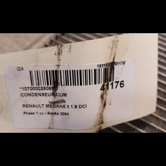 Condenseur clim occasion RENAULT MEGANE II Phase 1 09-2003->12-2005 1.9 DCI 120ch 8200115543 3