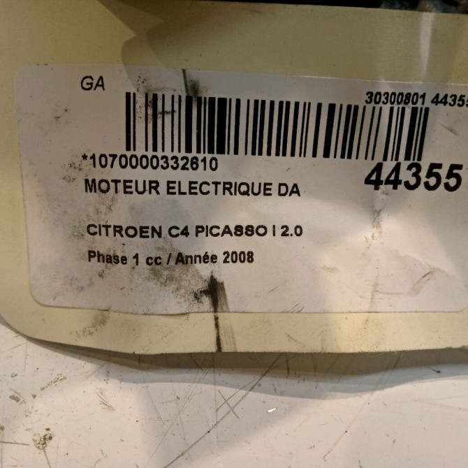Moteur electrique de direction assistée occasion CITROEN C4 PICASSO I Phase 1 01-2007->10-2013 2.0 HDi 138ch 4007WF 5