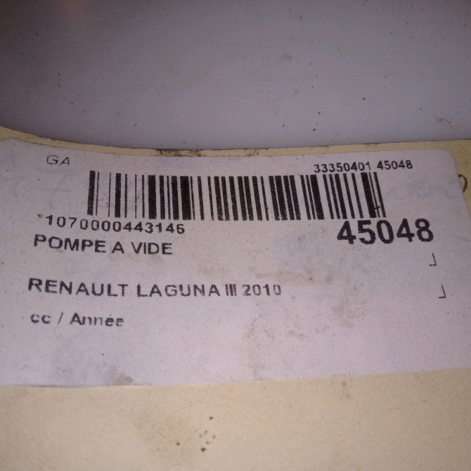 Pompe a vide occasion RENAULT LAGUNA III 146502440R 4